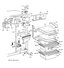 FRESH FOOD SECTION Diagram and Parts List for MSG22GABBWW  General Electric Refrigerator