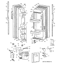 DOORS Diagram and Parts List for MSG25GRBBWW  General Electric Refrigerator
