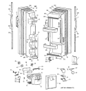 DOORS Diagram and Parts List for MST25GRBBWW  General Electric Refrigerator