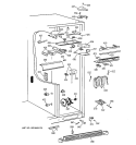 FRESH FOOD SECTION Diagram and Parts List for MSK28PFBBAA  General Electric Refrigerator