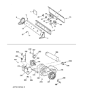 BACKSPLASH, BLOWER & MOTOR Diagram and Parts List for DPXR475GW0AA  General Electric Dryer