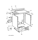 CABINET Diagram and Parts List for DPXR475GW0AA  General Electric Dryer