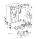 CABINET Diagram and Parts List for TBX14DABJRAA  General Electric Refrigerator