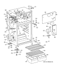 CABINET Diagram and Parts List for TBX14SIBJRAA  General Electric Refrigerator