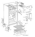 CABINET Diagram and Parts List for TBX14SABJRAA  General Electric Refrigerator