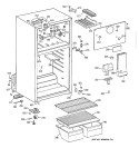 CABINET Diagram and Parts List for TBX16SABJLAA  General Electric Refrigerator