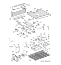 UNIT PARTS Diagram and Parts List for TBJ16JABLRAA  General Electric Refrigerator