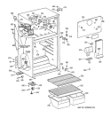 CABINET Diagram and Parts List for TBH14SIBLRAA  General Electric Refrigerator