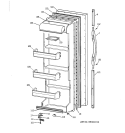 FRESH FOOD DOOR Diagram and Parts List for TFX20SABCAA  General Electric Refrigerator