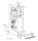FREEZER SECTION Diagram and Parts List for TFX20SABCAA  General Electric Refrigerator