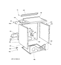 CABINET Diagram and Parts List for DCXR453EV0AA  General Electric Dryer