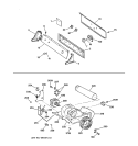 BACKSPLASH, BLOWER & DRIVE ASSEMBLY Diagram and Parts List for DCXR453GV0AA  General Electric Dryer