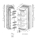 DOORS Diagram and Parts List for TFZ20JABCWW  General Electric Refrigerator