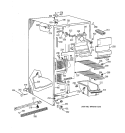 FREEZER SECTION Diagram and Parts List for TFZ20JABCWW  General Electric Refrigerator