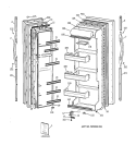 DOORS Diagram and Parts List for TFJ20JABCAA  General Electric Refrigerator
