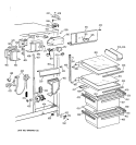 FRESH FOOD SECTION Diagram and Parts List for TFJ20JABCAA  General Electric Refrigerator