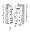 DOORS Diagram and Parts List for TFK20JABCAA  General Electric Refrigerator
