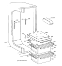 FRESH FOOD SECTION Diagram and Parts List for TFT20JABCAA  General Electric Refrigerator