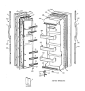 DOORS Diagram and Parts List for TFT20SABCWW  General Electric Refrigerator