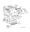 CABINET Diagram and Parts List for TBX19VABRRWW  General Electric Refrigerator