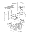 SHELF PARTS Diagram and Parts List for TBX19VABRRWW  General Electric Refrigerator