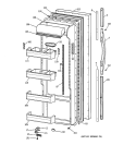 FRESH FOOD DOOR Diagram and Parts List for TPG21PRBCWW  General Electric Refrigerator