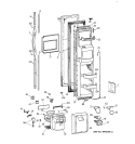 FREEZER DOOR Diagram and Parts List for TPX21PRBCAA  General Electric Refrigerator