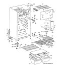 CABINET Diagram and Parts List for TBG16DACCRWW  General Electric Refrigerator