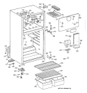 CABINET Diagram and Parts List for TBG16SACCRWW  General Electric Refrigerator