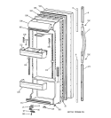 FRESH FOOD DOOR Diagram and Parts List for TFX22CRBCAA  General Electric Refrigerator