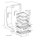 FRESH FOOD SECTION Diagram and Parts List for TFX22CRBCAA  General Electric Refrigerator