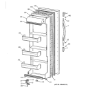 FRESH FOOD DOOR Diagram and Parts List for TFX22GRBCWW  General Electric Refrigerator