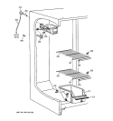 FREEZER SECTION Diagram and Parts List for TFX22GRBCWW  General Electric Refrigerator