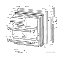 FRESH FOOD DOOR Diagram and Parts List for TBX18CIBRRWW  General Electric Refrigerator