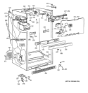 CABINET Diagram and Parts List for TBX18CIBRRWW  General Electric Refrigerator