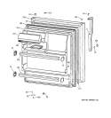 FRESH FOOD DOOR Diagram and Parts List for TBX18IABRRAA  General Electric Refrigerator