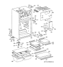 CABINET Diagram and Parts List for TBG14NACCRWW  General Electric Refrigerator