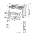FREEZER DOOR Diagram and Parts List for TBX18JIBQRBB  General Electric Refrigerator