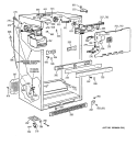 CABINET Diagram and Parts List for TBX18JIBQRBB  General Electric Refrigerator