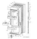 FRESH FOOD DOOR Diagram and Parts List for TFX22VRBCAA  General Electric Refrigerator