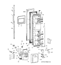 FREEZER DOOR Diagram and Parts List for TFX22ZPBCAA  General Electric Refrigerator
