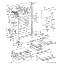 CABINET Diagram and Parts List for TBT18NIBMRAA  General Electric Refrigerator