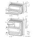 DOORS Diagram and Parts List for CTX14CIBJLWW  Hotpoint Refrigerator