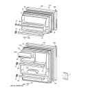 DOORS Diagram and Parts List for CTX14EYBJRAA  Hotpoint Refrigerator