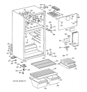 CABINET Diagram and Parts List for CTX14EYBJRAA  Hotpoint Refrigerator