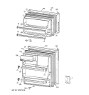 DOORS Diagram and Parts List for CTT14CYBKRWW  Hotpoint Refrigerator