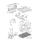 Part Location Diagram of WR51X444 GE Glass Tube Defrost Heater Assembly