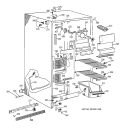FREEZER SECTION Diagram and Parts List for CSK20GABCAA  Hotpoint Refrigerator