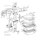 FRESH FOOD SECTION Diagram and Parts List for CSK20GABCAA  Hotpoint Refrigerator