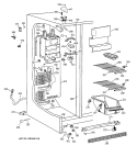 FREEZER SECTION Diagram and Parts List for CSX20BABCWH  Hotpoint Refrigerator